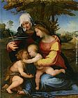 Elizabeth Canvas Paintings - The Madonna and Child in a Landscape with Saint Elizabeth and the Infant Saint John the Baptist